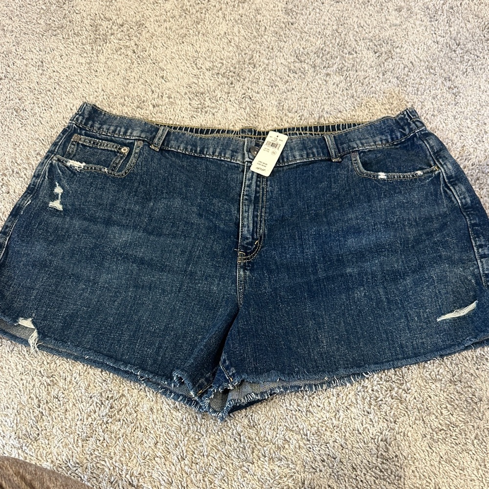 Aerie Dark Blue Jean Shorts